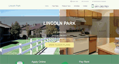 Desktop Screenshot of lincolnparkapt.com